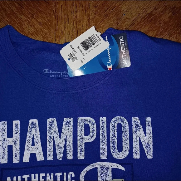 NWT Mens Champion Blue Authentic Athletic Apparel Tee Shirt size Medium. - Picture 4 of 6
